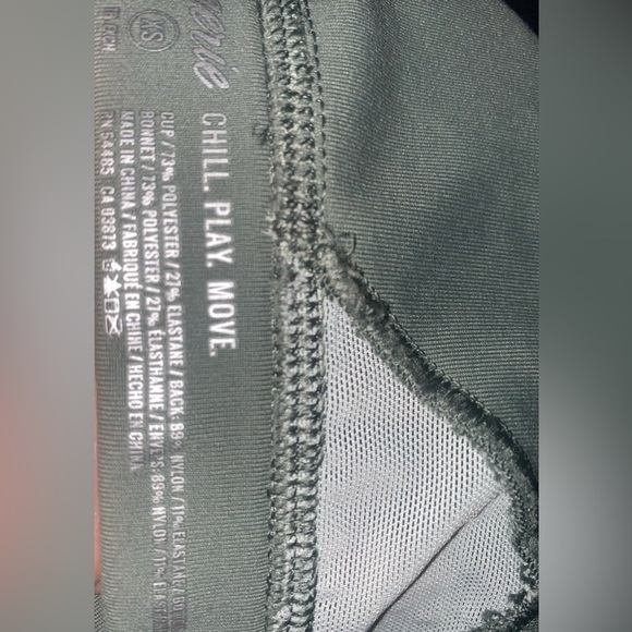 AERIE OLIVE GREEN SPORT BRA XS - Picture 4 of 4